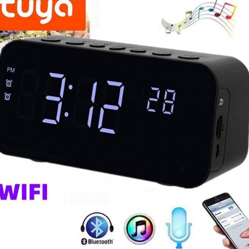 Đồng hồ để bàn camera HS01 siêu ngụy trang wifi Full HD giám sát từ xa